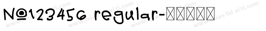 NO123456 regular字体转换